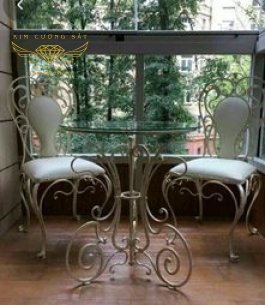 bộ bàn ghế sắt mỹ thuật