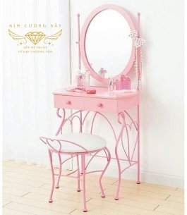 Bàn ghế trang điểm sắt mỹ thuật
